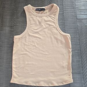 Cream Sleeveless Tank Top